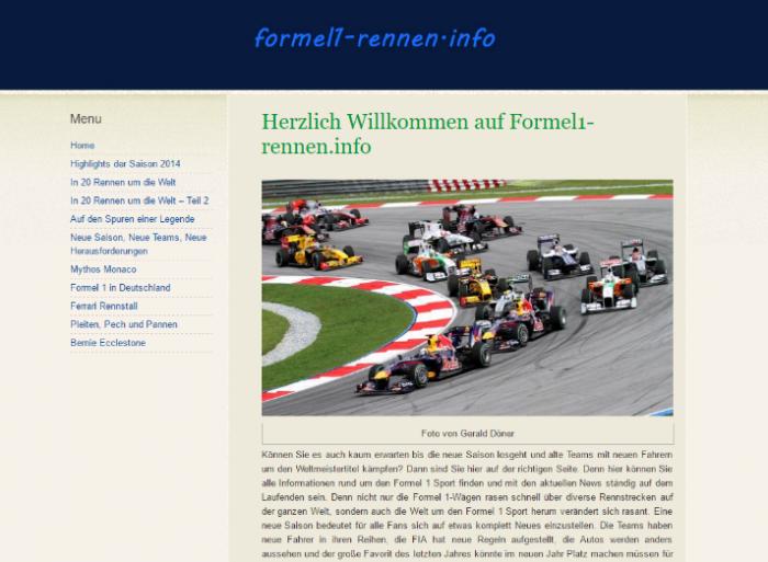 Formel rennen